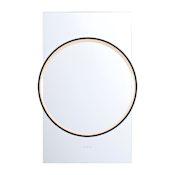 Eurofase Lighting Trails 30"W x 46"H Rectangular Flat Frameless Wall Mounted Bathroom Mirror with Lighting Matte Black