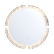 Eurofase Lighting Sadona 30" Diameter Circular Flat Framed Wall Mounted Bathroom Mirror with Lighting Marble