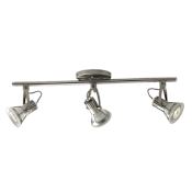 Eurofase Lighting Vortex 3 Light 23" Wide Fixed Rail Ceiling Fixture Satin Nickel