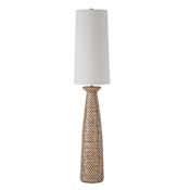 Everren Nathalie 2 Light 67" Tall Torchiere Floor Lamp Cream White Wash