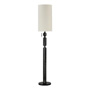 Everren Pheonix 68" Tall Torchiere Floor Lamp Matte Black Wash
