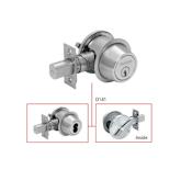 Falcon Single Cylinder Keyed Entry Deadbolt Satin Chrome