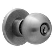 Falcon W Series Single Cylinder Keyed Entry Keyed Entry/Office Hana Door Knob Set with Small Format Interchangeable Core Satin Chrome