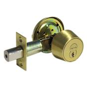 Falcon Single Cylinder Keyed Entry Deadbolt Satin Brass