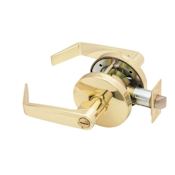 Falcon T Series Privacy Lever Set with Dane Lever Bright Brass