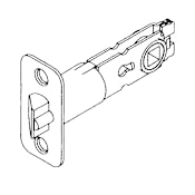 Falcon 2-3/8" Backset with 1/4" Radius Deadlatch from the T Collection Oil Rubbed Bronze