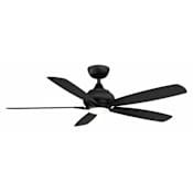 Fanimation Doren 52" 5 Blade Indoor Ceiling Fan - Remote Control and LED Light Kit Included Black