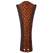 Fanimation 22" Concave Carved Wood Blades with Woven Bamboo for 52" Ceiling Fans - Set of 5 Walnut