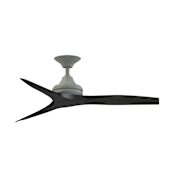 Fanimation Spitfire 48" 3 Blade Indoor Smart Ceiling Fan with Remote Control Antique Graphite / Black