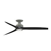 Fanimation Spitfire 60" 3 Blade Smart LED Indoor / Outdoor Hugger Ceiling Fan with Remote Control Included Antique Graphite / Black