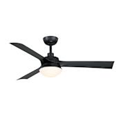 Fanimation Barlow 52" 3 Blade Indoor / Outdoor Smart LED Ceiling Fan Black