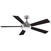 Fanimation Celano V2 52" 5 Blade Indoor Ceiling Fan - Remote Control and LED Light Kit Included Brushed Nickel