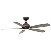 Fanimation Doren 52" 5 Blade Indoor Ceiling Fan - Remote Control and LED Light Kit Included Matte Greige