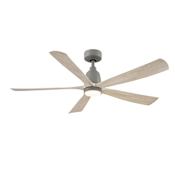Fanimation Kute5 52" 5 Blade Smart LED Indoor / Outdoor Ceiling Fan with Knurled Light Kit with Remote Control Included Antique Graphite