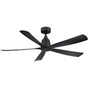 Fanimation Kute5 52" 5 Blade Indoor / Outdoor Smart Hanging Ceiling Fan with Remote Control Black