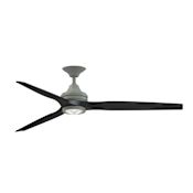 Fanimation Spitfire 64" 3 Blade Indoor Smart LED Ceiling Fan with Remote Control Antique Graphite / Black