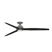 Fanimation Spitfire 72" 3 Blade Indoor Smart LED Ceiling Fan with Remote Control Antique Graphite / Black