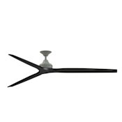 Fanimation Spitfire 84" 3 Blade Smart Indoor / Outdoor Ceiling Fan with Remote Control Included Antique Graphite / Black