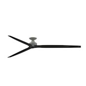 Fanimation Spitfire 96" 3 Blade Indoor Smart Ceiling Fan with Remote Control Antique Graphite / Black
