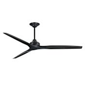 Fanimation Spitfire DC 72" 3 Blade Indoor / Outdoor Smart Hanging Ceiling Fan Black