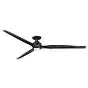 Fanimation Spitfire DC 84" 3 Blade Indoor / Outdoor Smart LED Ceiling Fan Black