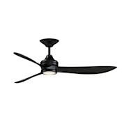 Fanimation Aviara 60" 3 Blade Indoor / Outdoor Smart LED Ceiling Fan Black