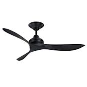 Fanimation Aviara Coastal 52" 3 Blade Indoor / Outdoor Smart Ceiling Fan with Remote Control Black / Black