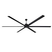 Fanimation Pendry Max 120" 6 Blade Indoor / Outdoor Smart Ceiling Fan with Remote Control Black / Black