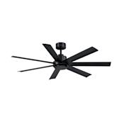 Fanimation Pendry 56" 7 Blade Indoor / Outdoor Smart Ceiling Fan Black / Black