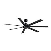 Fanimation Pendry 72" 7 Blade Indoor / Outdoor Smart Ceiling Fan Black / Black