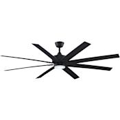 Fanimation Levon Custom 72" 8 Blade Smart LED Indoor / Outdoor Ceiling Fan with Remote Control Included Black