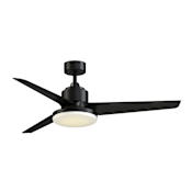 Fanimation TriAire Custom 56" 3 Blade Indoor / Outdoor Smart LED Ceiling Fan with Remote Control Black / Black