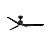 Fanimation TriAire Custom 60" 3 Blade Smart LED Indoor / Outdoor Ceiling Fan with Remote Control Included Black