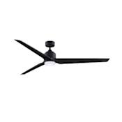 Fanimation TriAire Custom 72" 3 Blade Indoor / Outdoor LED Ceiling Fan with Remote Control Black