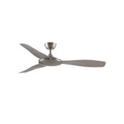 Fanimation GlideAire 52" 3 Blade Indoor / Outdoor DC Motor Ceiling Fan - Remote Control Included Brushed Nickel