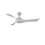 Fanimation Wrap Custom 48" 3 Blade Indoor / Outdoor Ceiling Fan with Remote Control Matte White / White Washed