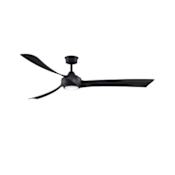 Fanimation Wrap Custom 72" 3 Blade Indoor Smart LED Hanging Ceiling Fan with Remote Control Black