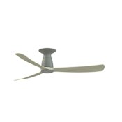 Fanimation Kute 52" 3 Blade Smart Indoor / Outdoor Hugger Ceiling Fan with Remote Control Included Antique Graphite / Light Oak