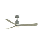 Fanimation Kute 52" 3 Blade Smart LED Indoor / Outdoor Ceiling Fan with Knurled Light with Remote Control Included Antique Graphite / Light Oak