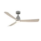Fanimation Kute 52" 3 Blade Smart LED Indoor / Outdoor Ceiling Fan with Remote Control Included Antique Graphite / Light Oak