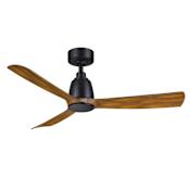 Fanimation Kute 44" 3 Blade Indoor / Outdoor Smart Ceiling Fan with Remote Control Black / Koa