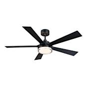 Fanimation TorchAire 52" 5 Blade Indoor / Outdoor Smart LED Ceiling Fan Black