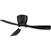 Fanimation Klinch 44" 3 Blade Indoor / Outdoor Smart LED Hanging Ceiling Fan Black
