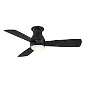 Fanimation Hugh 44" 3 Blade Outdoor LED Ceiling Fan with Remote Control Black