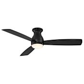 Fanimation Hugh 52" 3 Blade Outdoor LED Ceiling Fan with Remote Control Black