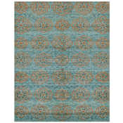 Feizy Qing 5-1/2' x 8-1/2' Transitional Indoor Rectangular Area Rug in Blue / Green / Taupe Blue / Green / Taupe