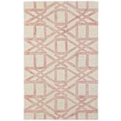 Feizy Lorrain 3-1/2' x 5-1/2' Wool Geometric Indoor Rectangular Throw Rug Ivory / Pink / Tan