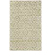 Feizy Nizhoni 5-1/2' x 8-1/2' Southwestern Indoor Rectangular Area Rug in Green / Ivory Green / Ivory