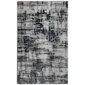 Feizy Micah 12' x 18' Polyester and Polypropylene Abstract Indoor Rectangular Area Rug Black / White / Gray