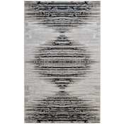 Feizy Micah 10' x 13-1/4' Polyester and Polypropylene Abstract Indoor Rectangular Area Rug Black / Silver / Taupe